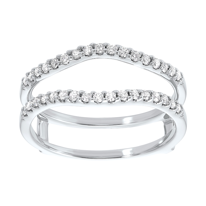 14Kt White Gold Diamond 1/3Ctw Insert Ring