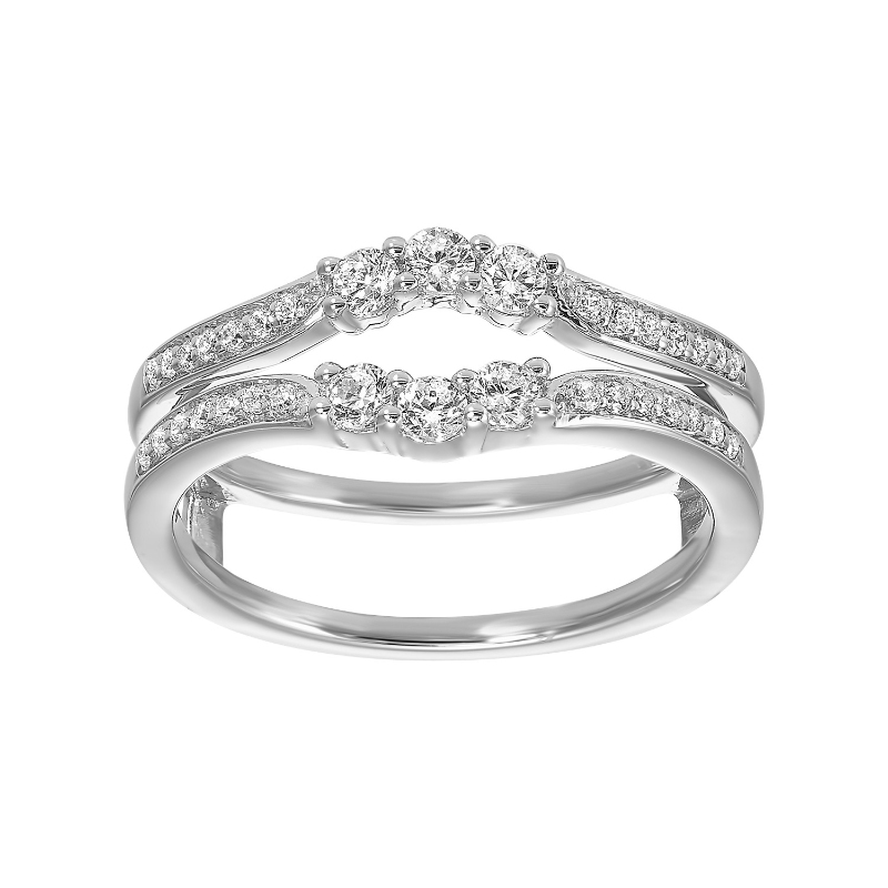14Kt White Gold Diamond 1/3Ctw Insert Ring
