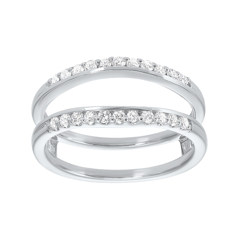14Kt White Gold Diamond 1/3Ctw Insert Ring