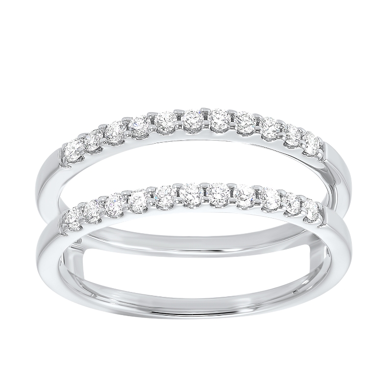 14Kt White Gold Diamond 1/3Ctw Insert Ring