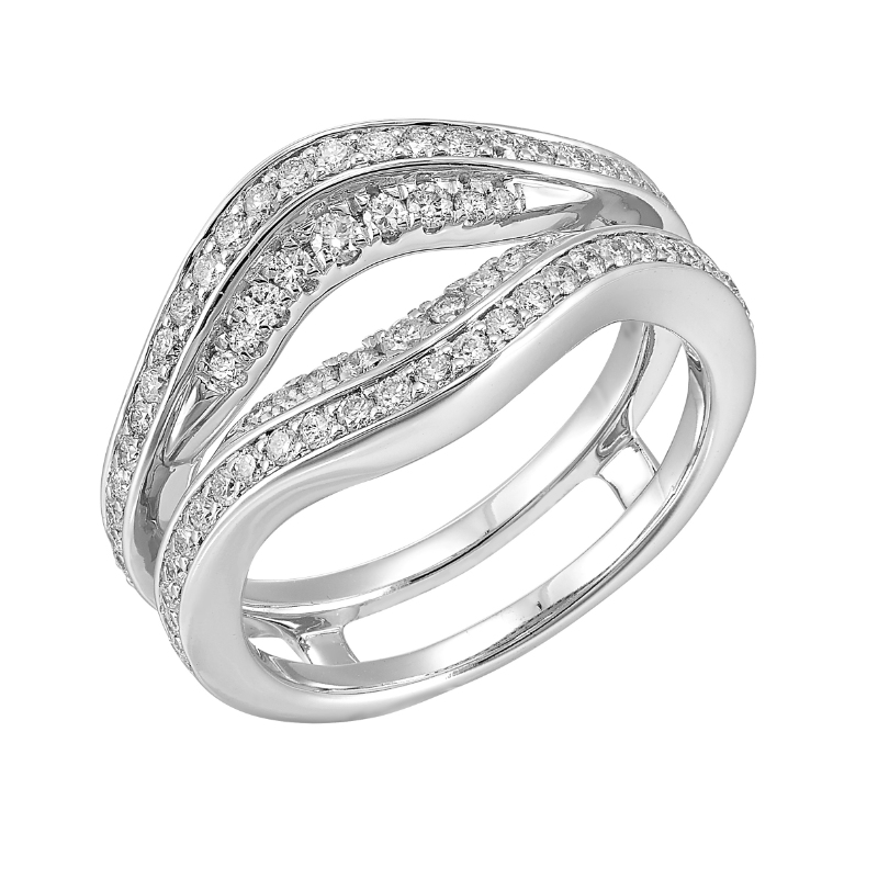 14Kt White Gold Diamond 5/8Ctw Insert Ring
