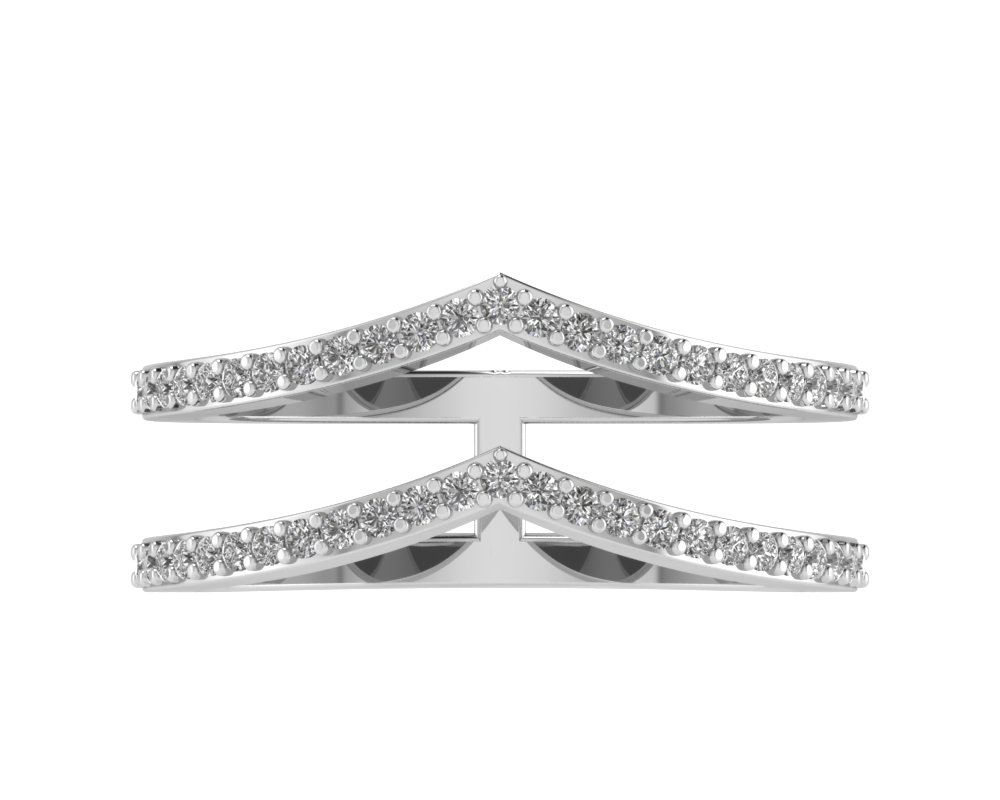 Chevron Twin Tiara Ring
