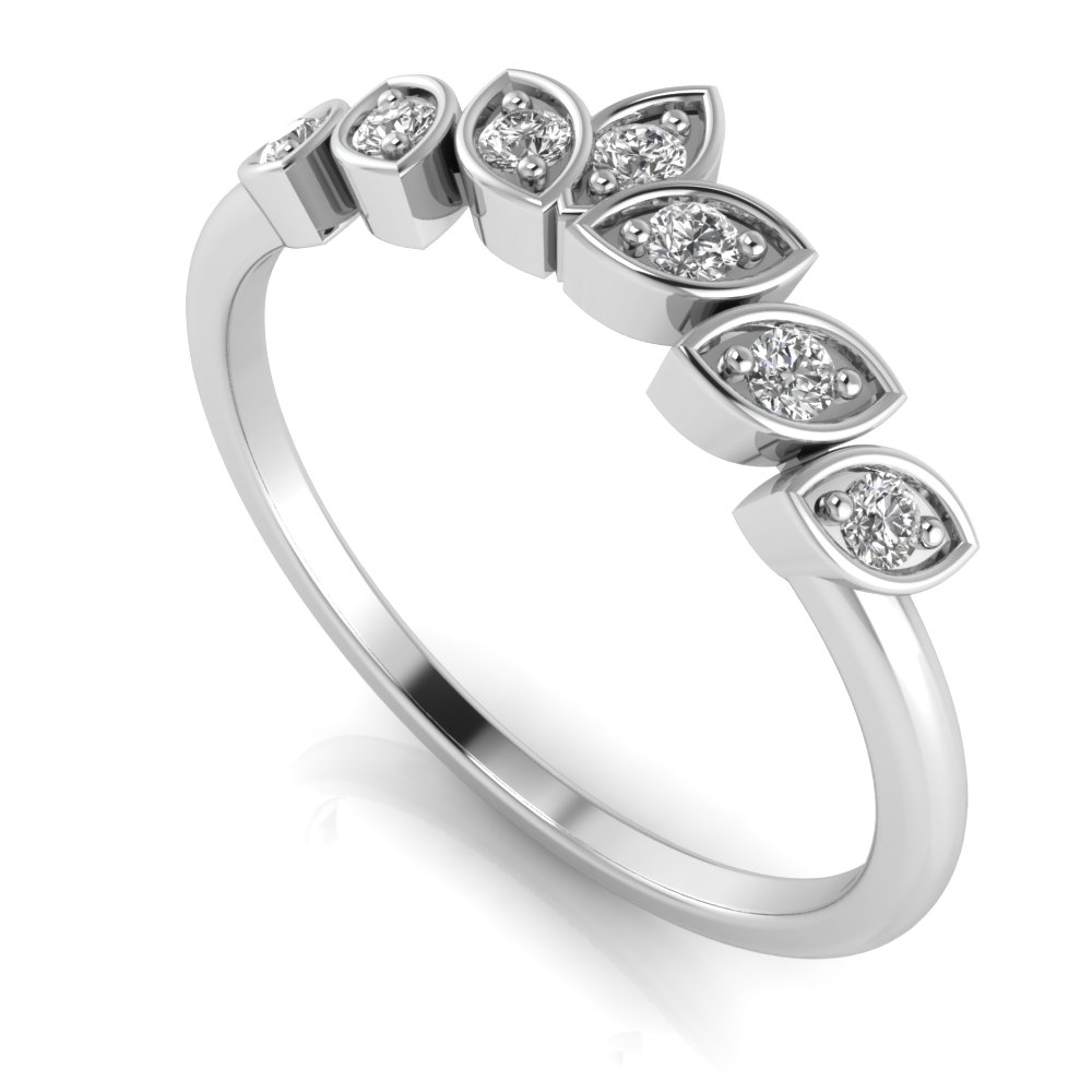 Floral Seven Stone Tiara Band