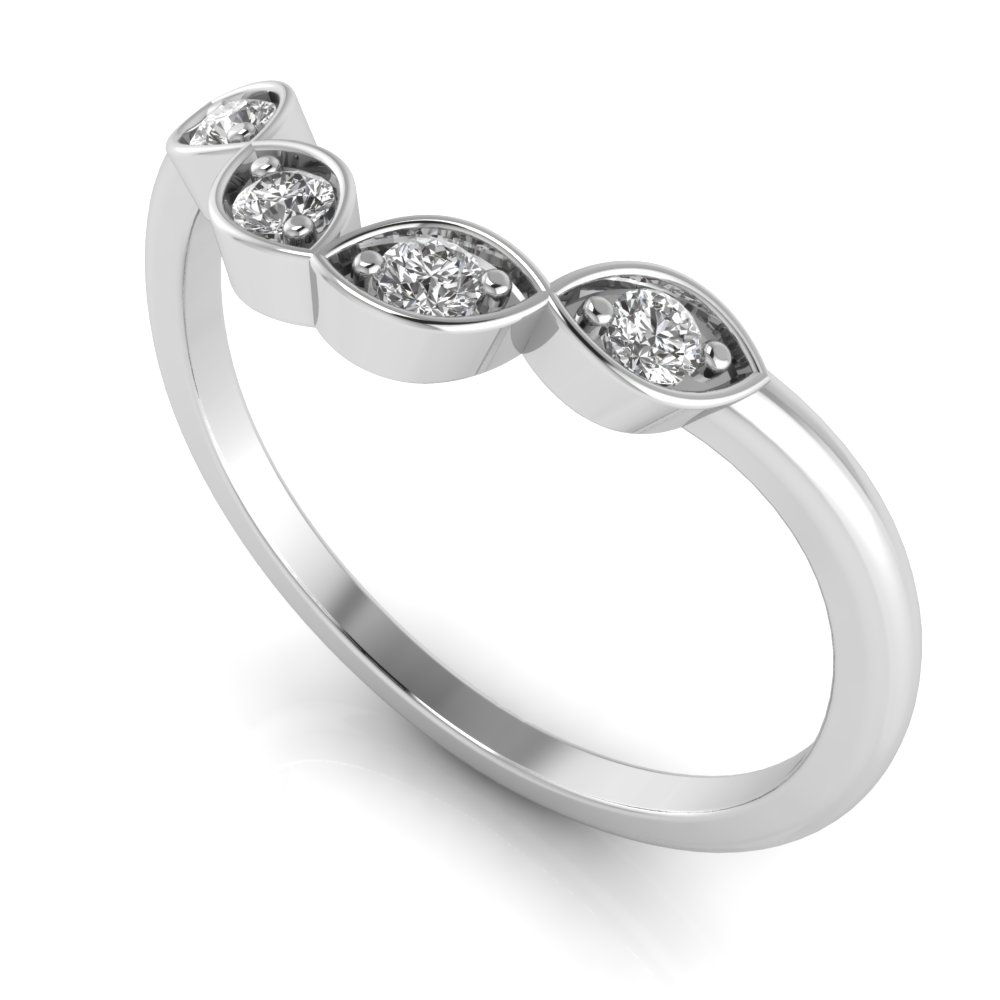 Leaflet Four Stone Tiara Band