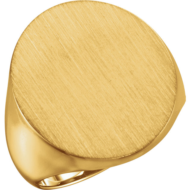 14K Yellow 22x20mm Men