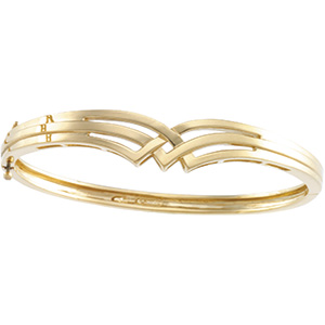 14kt Yellow Hinged Bangle Bracelet