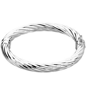 Sterling Silver Hinged Bangle 7" Bracelet