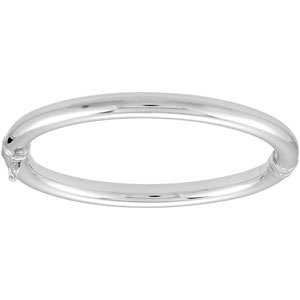 Sterling Silver 6mm Hinged Bangle Bracelet
