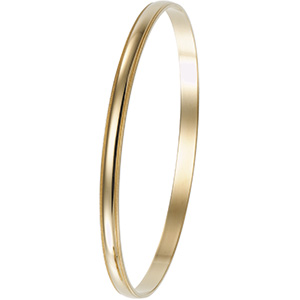 14kt Yellow 4mm Milgrain Edge Bangle Bracelet