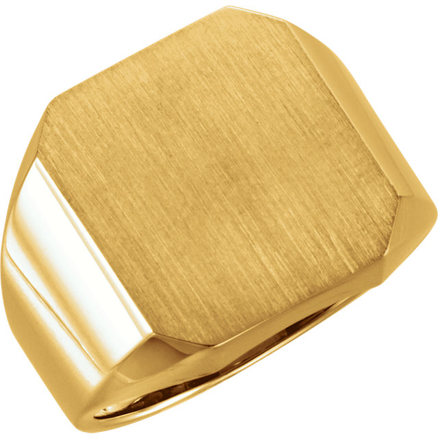 14K Yellow 18x16mm Men