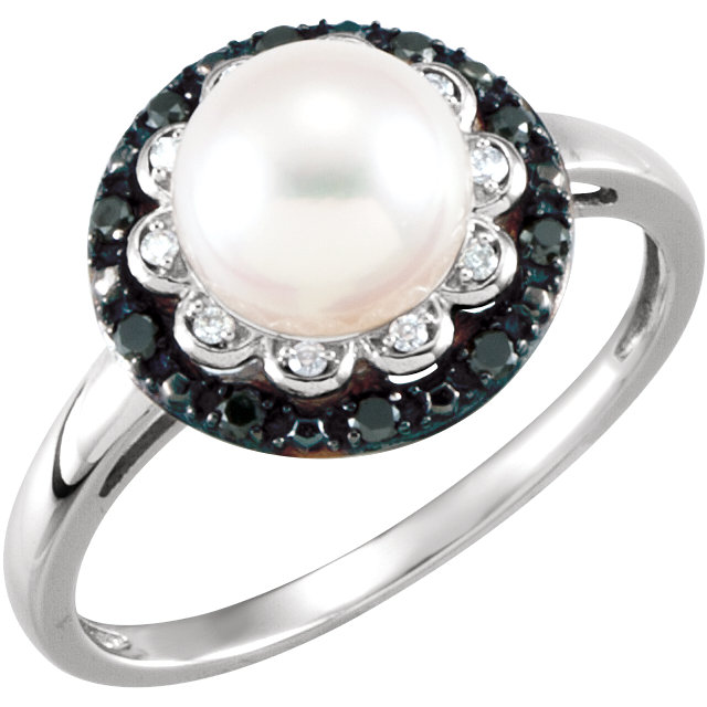 Halo-Style Ring for Pearl