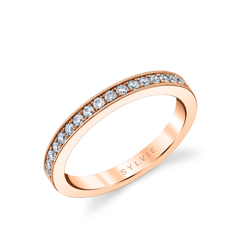 Classic Channel Set Wedding Band - Bianca