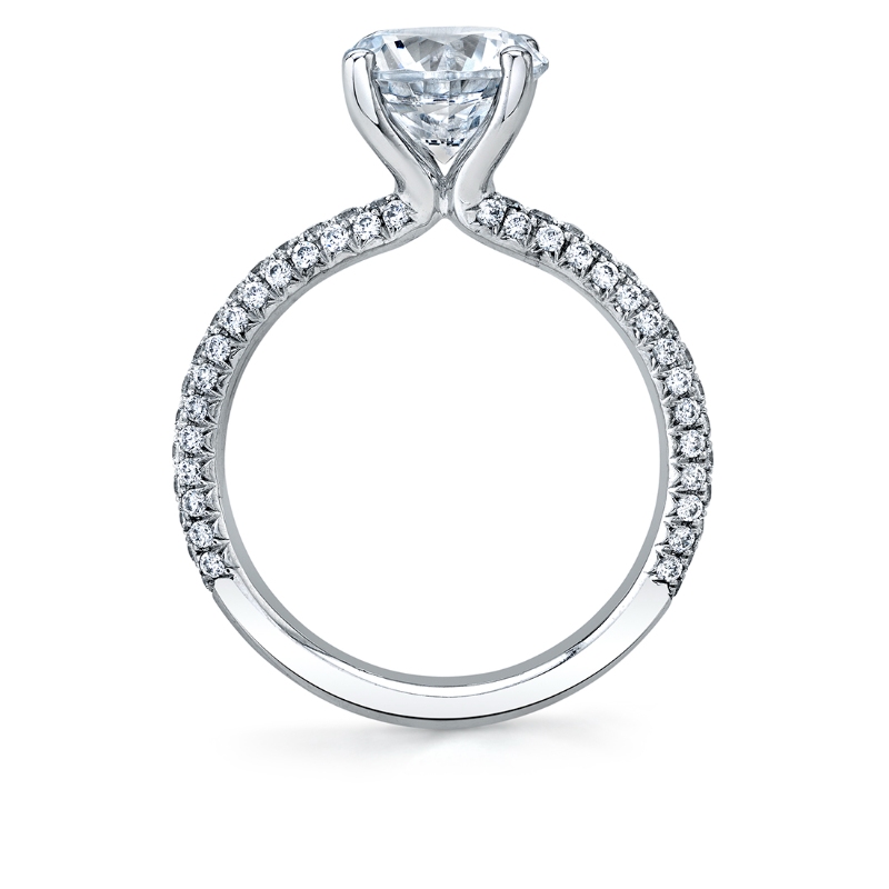 Pear Shaped Classic Pave Engagement Ring - Braylin