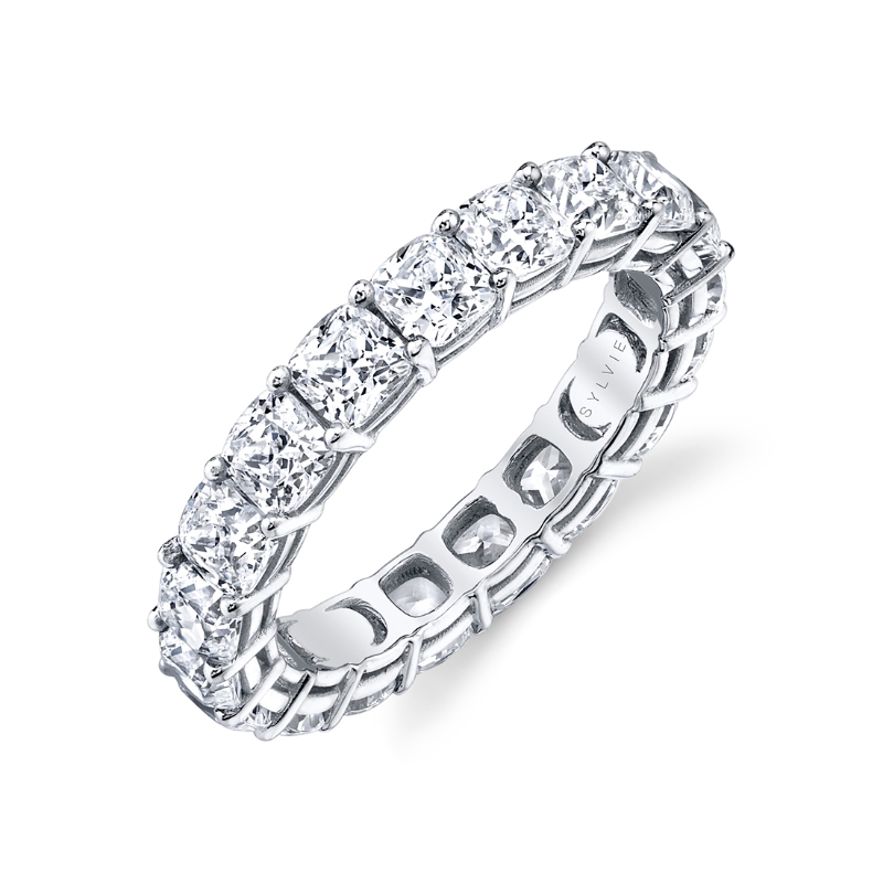 Cushion Cut Diamond Eternity Band 4.75 CT