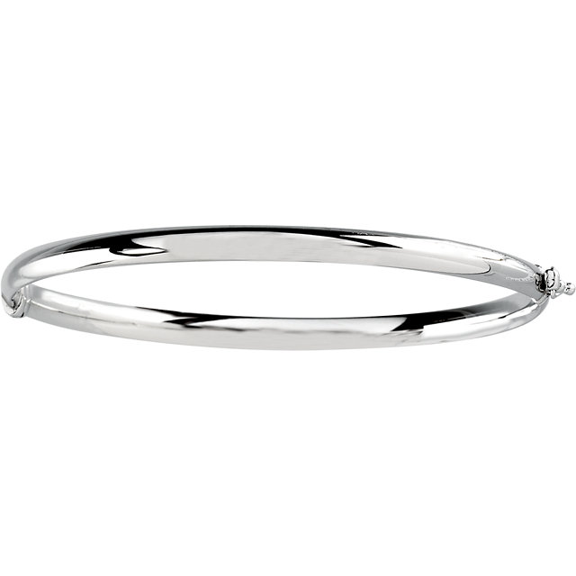 14K Yellow 4mm Hinged Bangle Bracelet