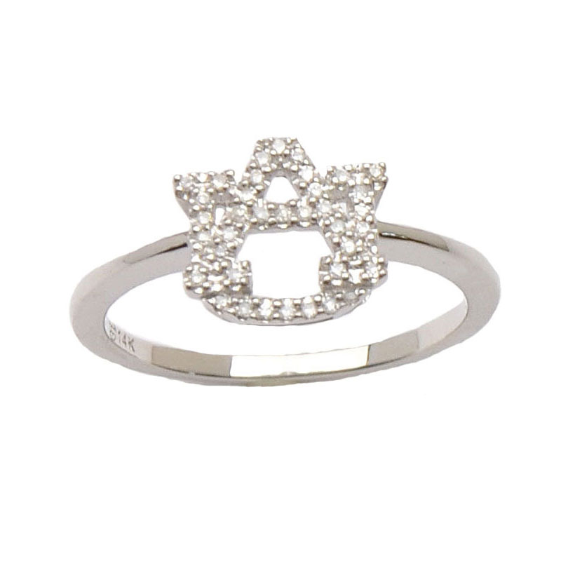 White Gold Diamond AU Ring