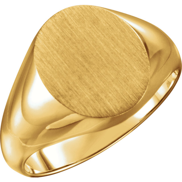 14K Yellow 14x12mm Men