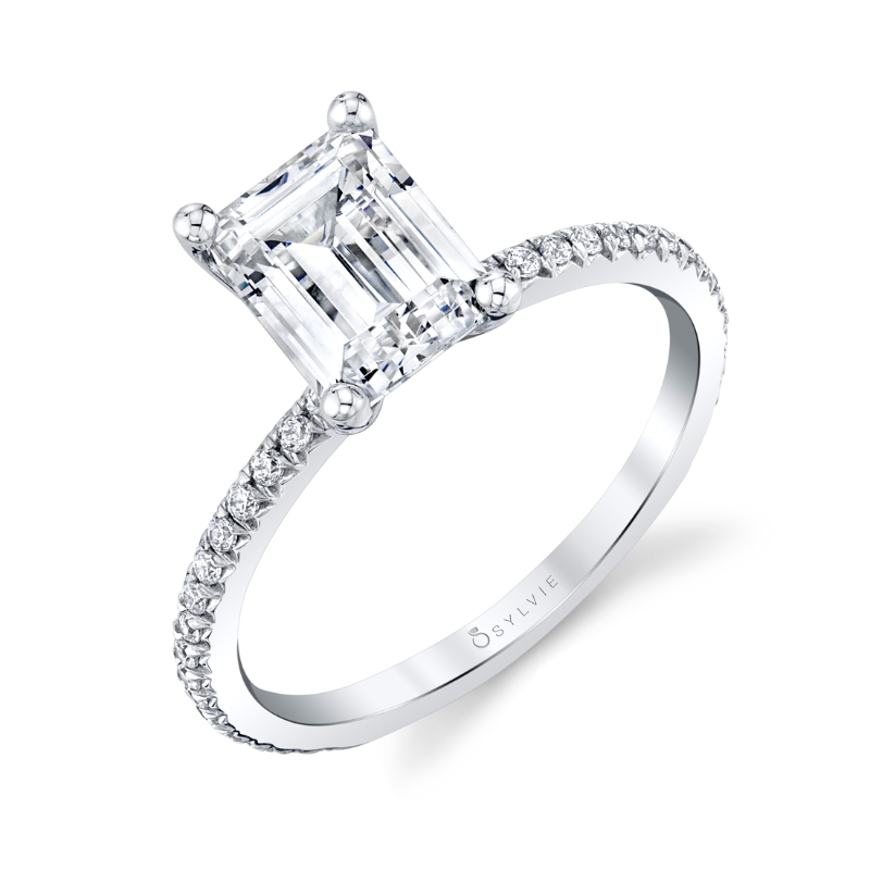 Emerald Cut Classic Engagement Ring - Adorlee