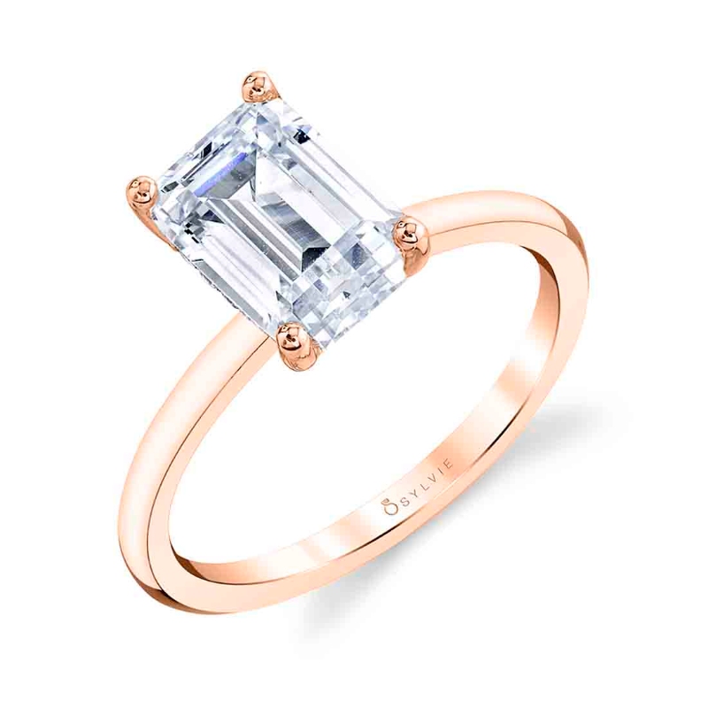 Emerald Cut Solitaire Engagement Ring - Dominique