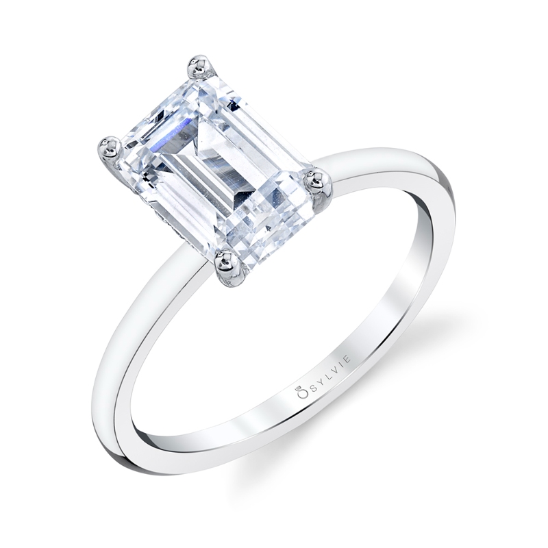 Emerald Cut Solitaire Engagement Ring - Dominique