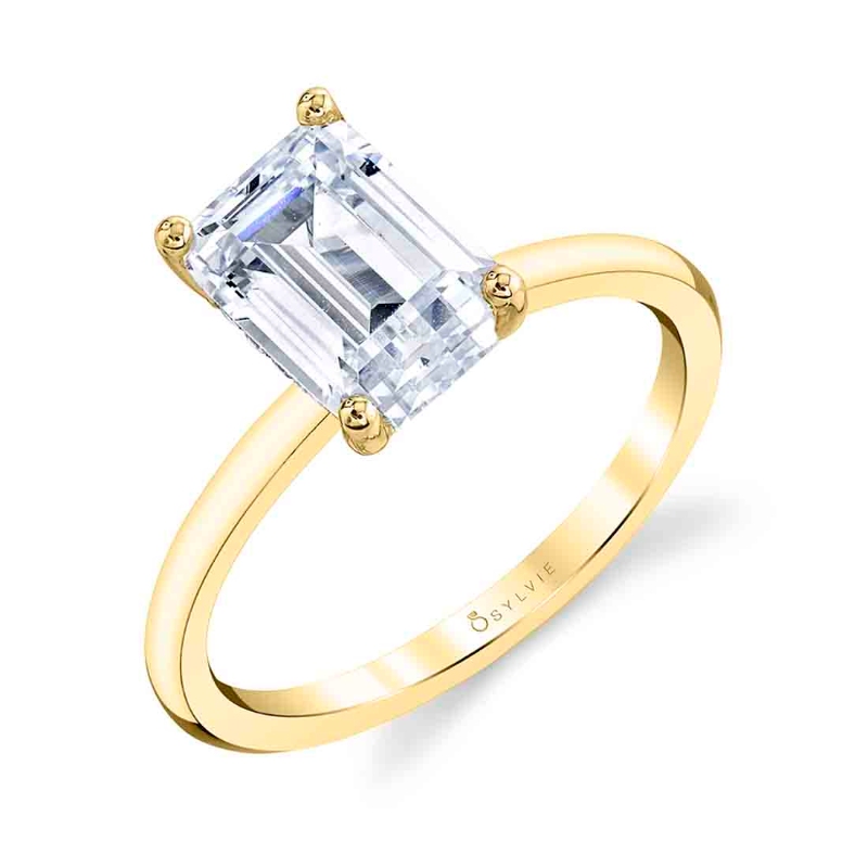 Emerald Cut Solitaire Engagement Ring - Dominique