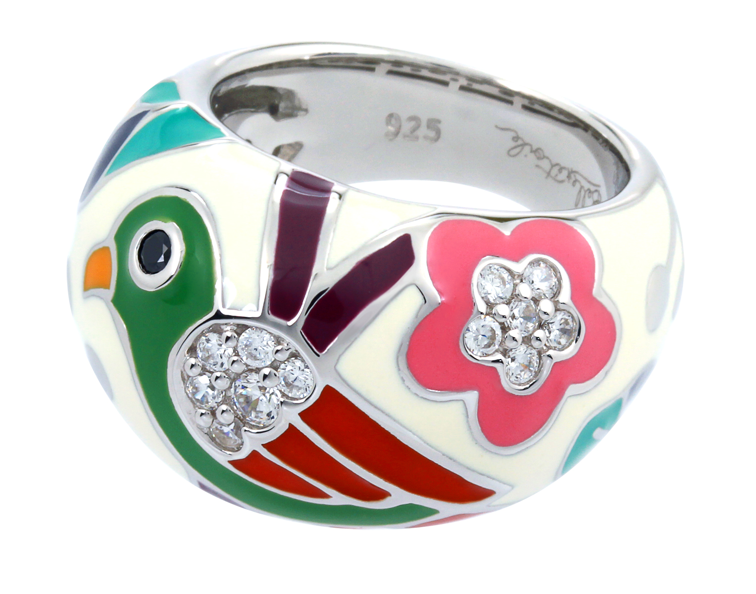 Perroquet White Ring