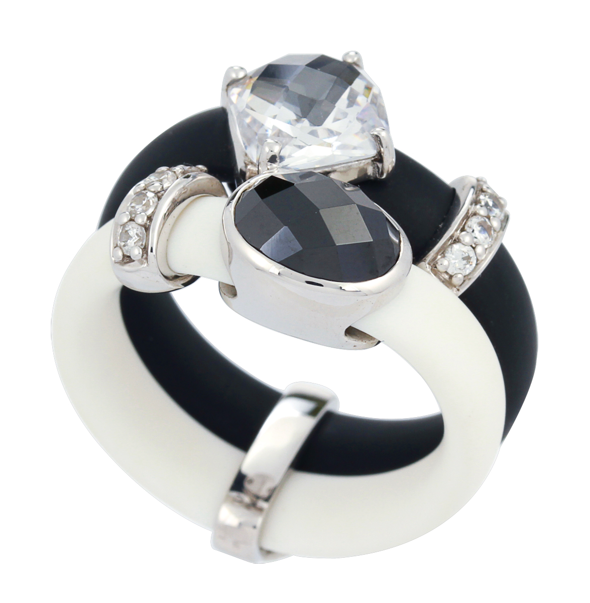 Venezia Black/White Ring