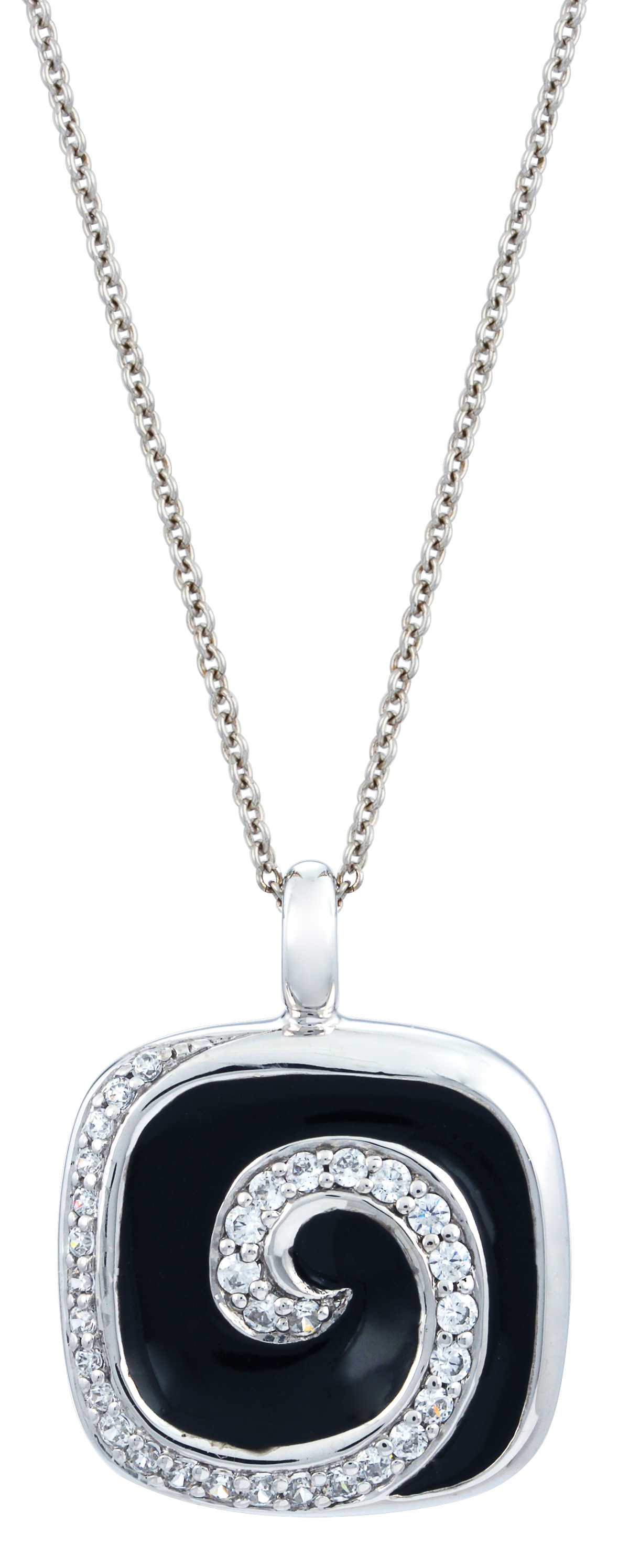 Swirl Black Pendant