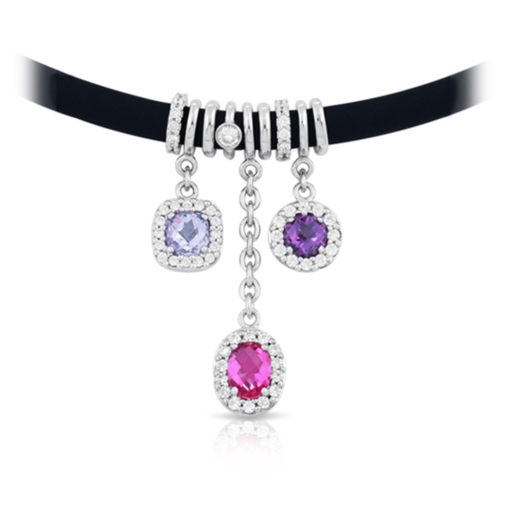 Diana Black/Pink Necklace