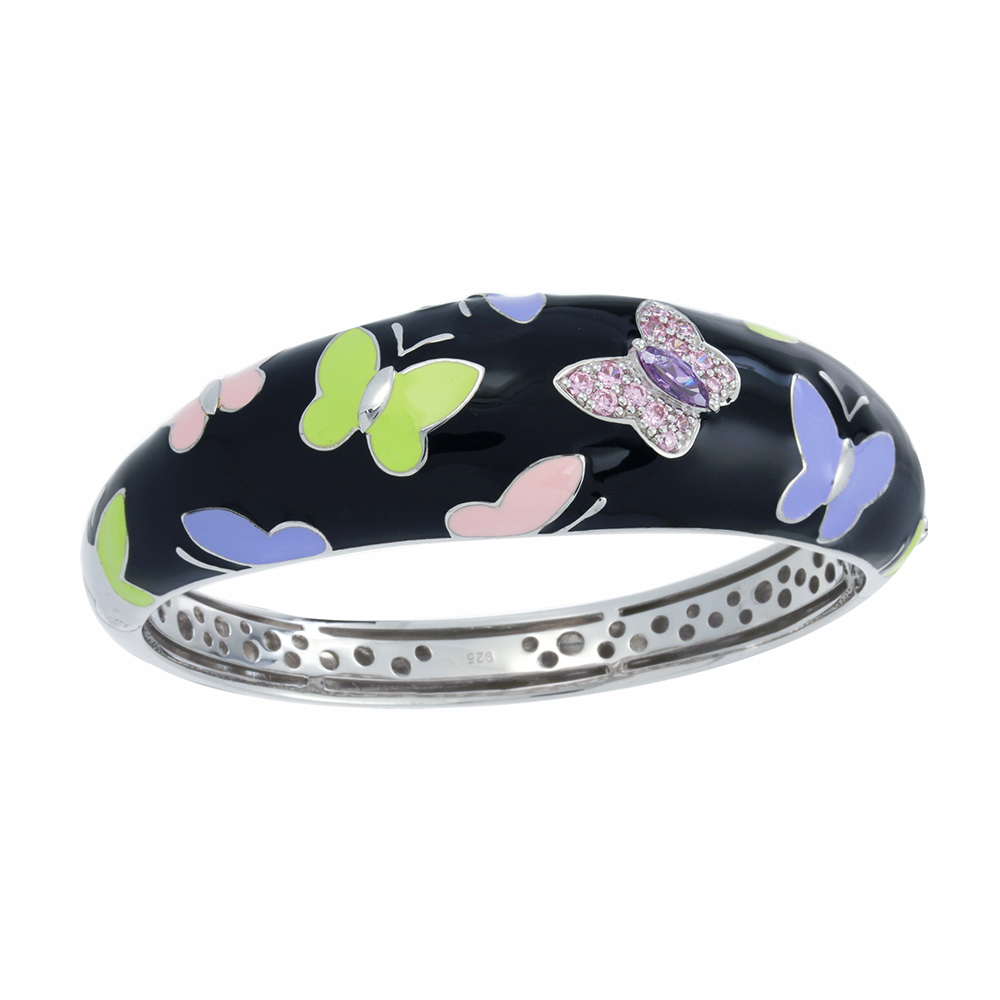 Papillon Black Bangle