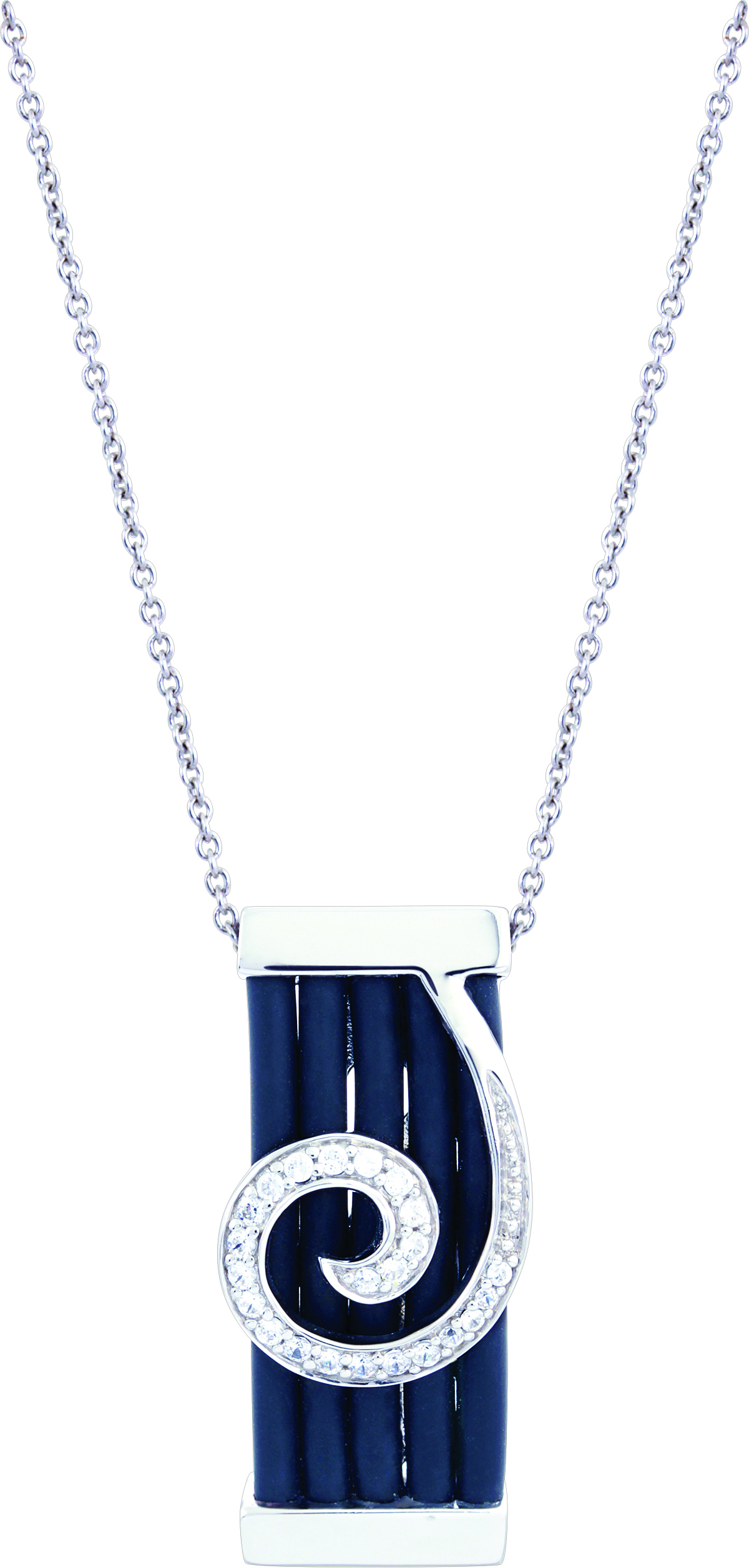 Swirl Black Pendant