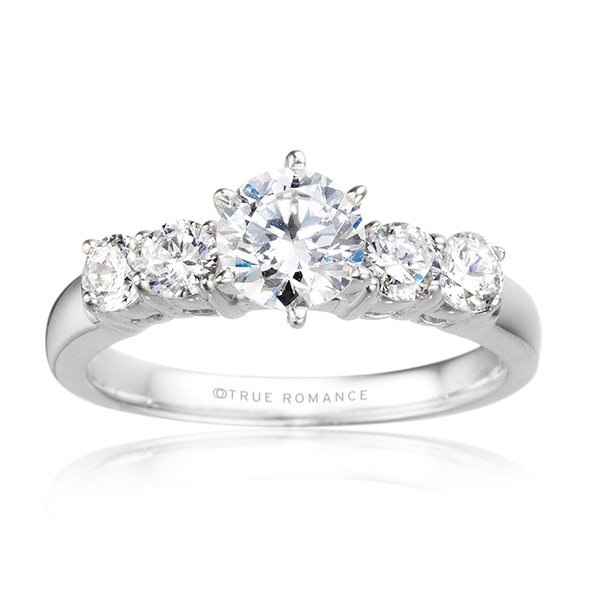 Me515-14k White Gold Engagement Ring From Nostalgic Collection