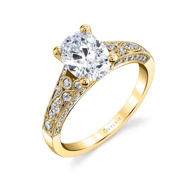 Oval Cut Modern Vintage Engagement Ring - Destine