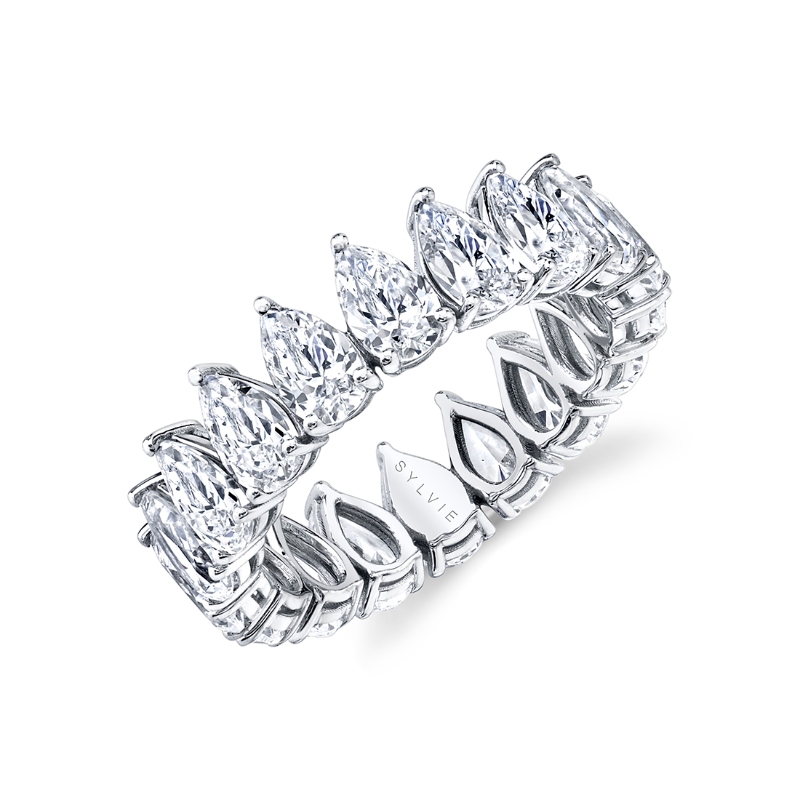 Pear Shaped Diamond Eternity Band