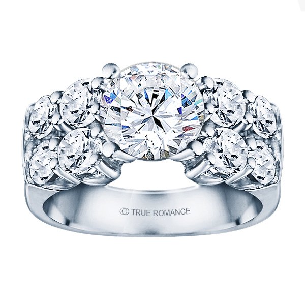 Rm1053-14k White Gold Classic Engagement Ring