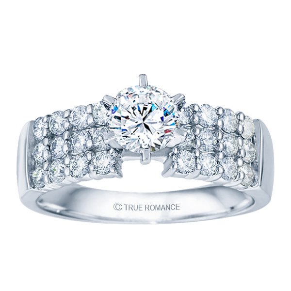 Rm1135-14k White Gold Classic Engagement Ring