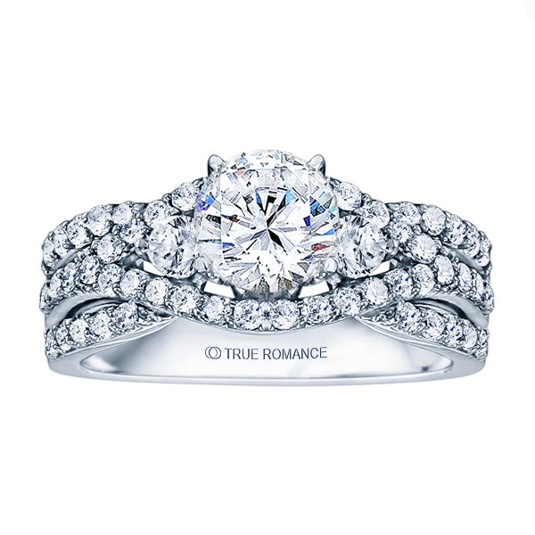 Rm1431-14k White Gold Infinity Engagement Ring
