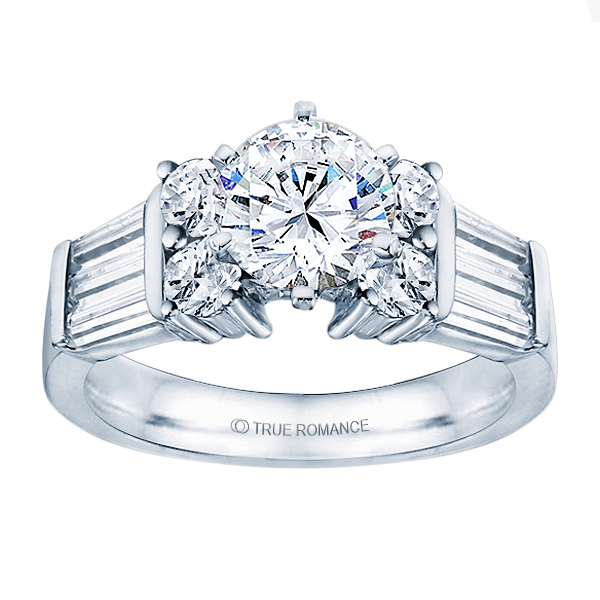 Rm509-14k White Gold Classic Engagement Ring