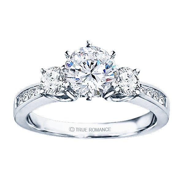 Rm576-14k White Gold Classic Engagement Ring