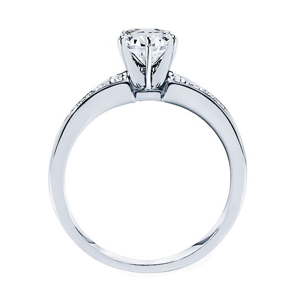 Rm946-14k White Gold Classic Engagement Ring