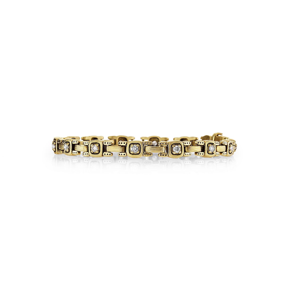 Yellow Gold and Diamond Path Bracelet