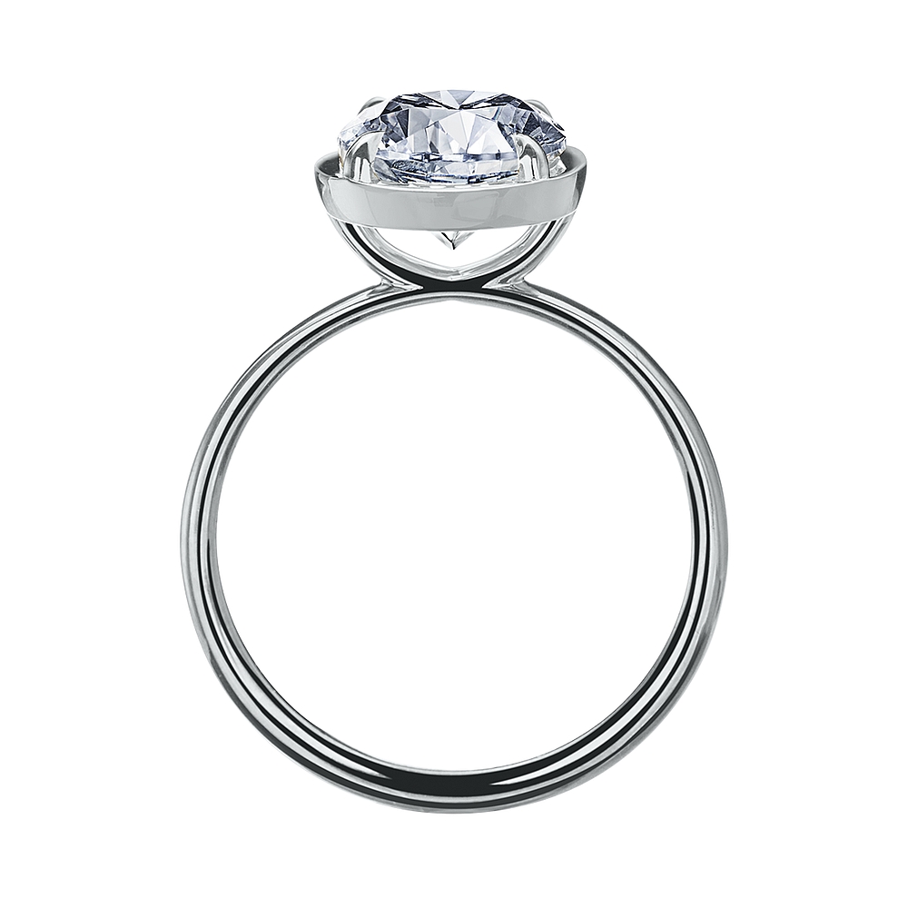 Platinum Oval Solitaire Engagement Ring Mounting