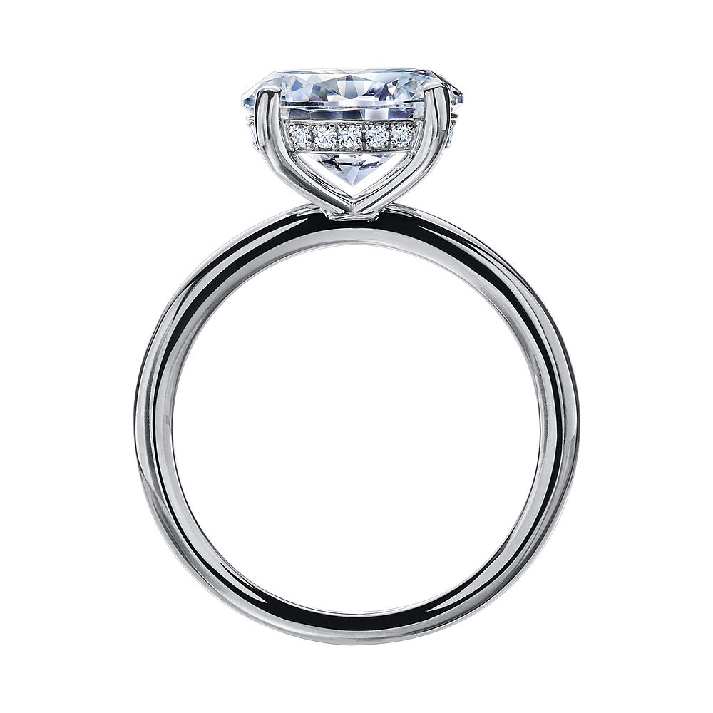 Platinum and Diamond Solitaire Engagement Ring Mounting
