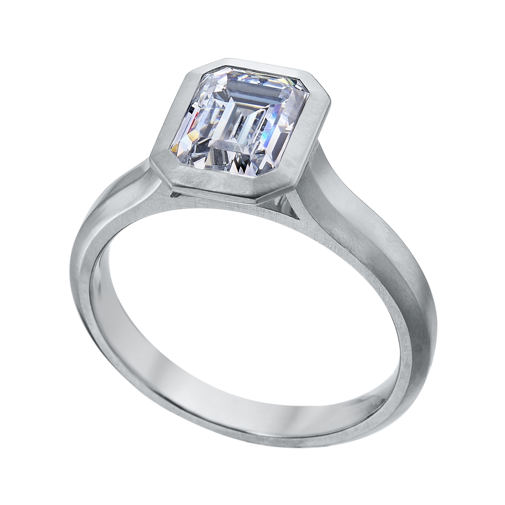 Platinum Bezel Set Solitaire