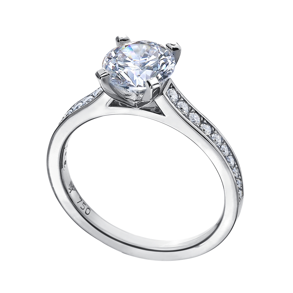 Platinum and Diamond Engagement Ring Mounting