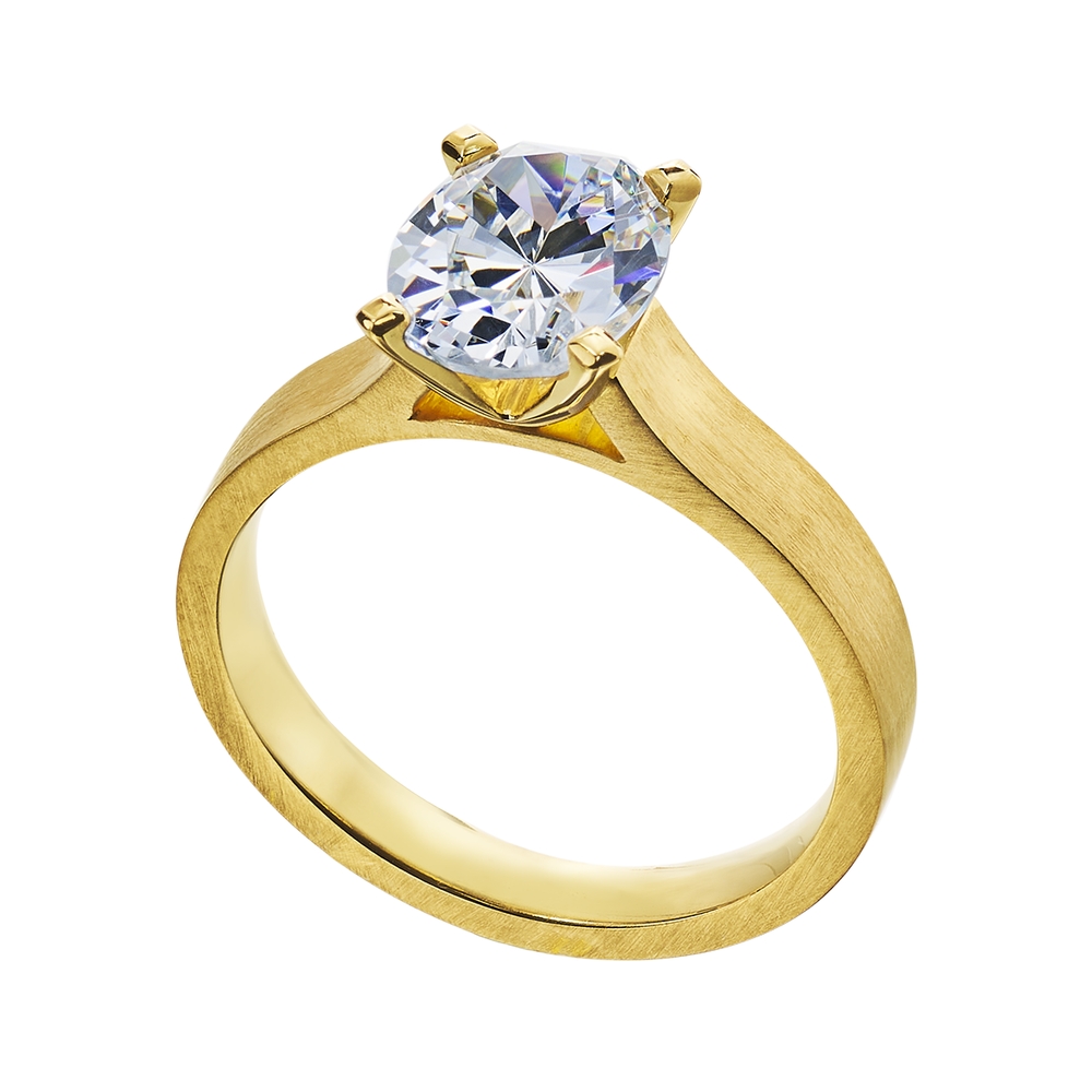 Yellow Gold Solitaire Engagement Ring