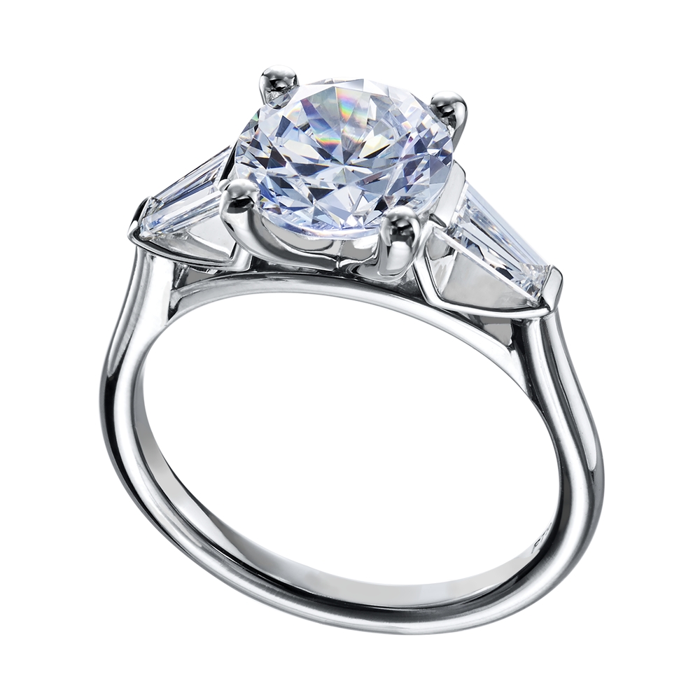 Three Stone Engagement Ring Mounting