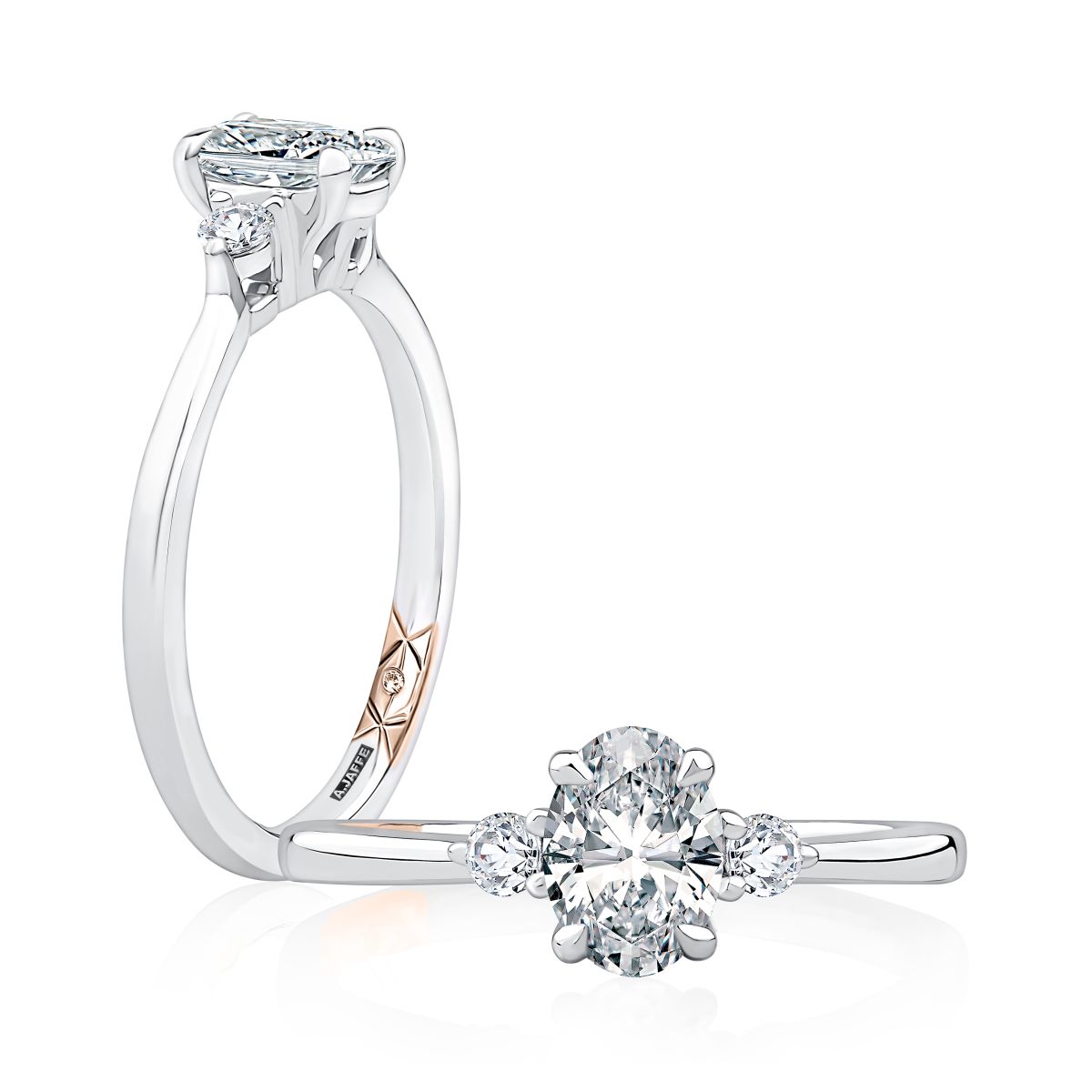 Platinum Three Stone Engagement Ring Mounting
