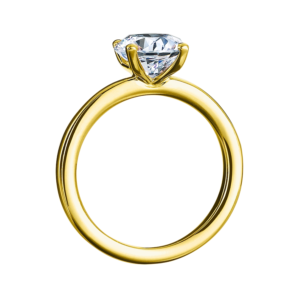 Yellow Gold Solitaire Engagement Ring Mounting