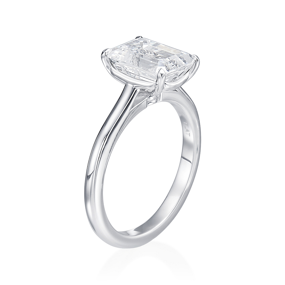 Platinum Solitaire Engagement Ring Mounting
